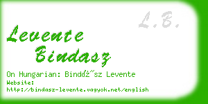 levente bindasz business card